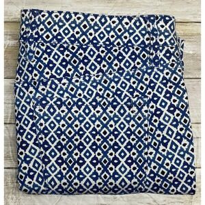 Tommy Bahama Women Ella Twill High Rise Ankle Pants Turkish Sea Print Size 12
